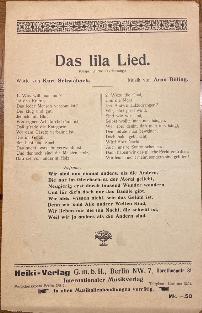 Das lila Lied